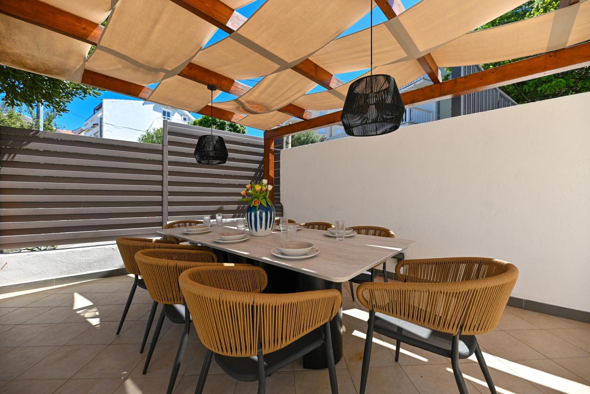 Villa Costa Blu With Pool By The Sea Trogir Exterior foto