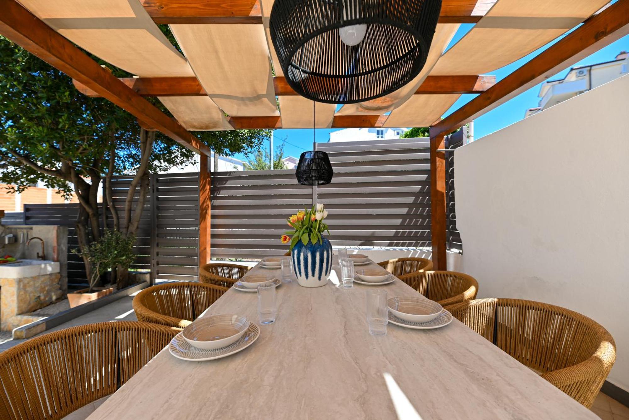 Villa Costa Blu With Pool By The Sea Trogir Exterior foto